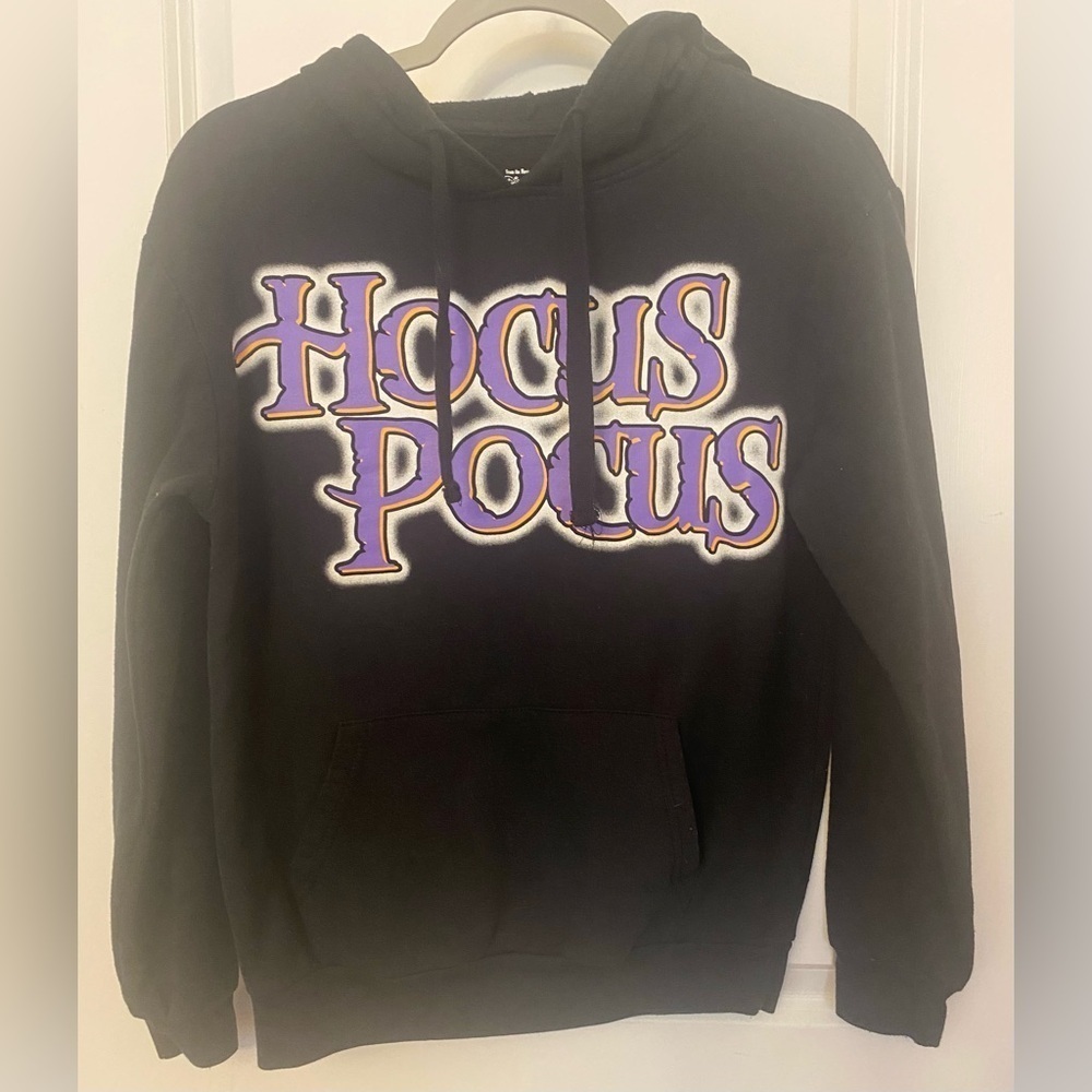 Hocus Pocus Disney Pullover Hoodie Size S/3-5 Black W/Purple Graphic